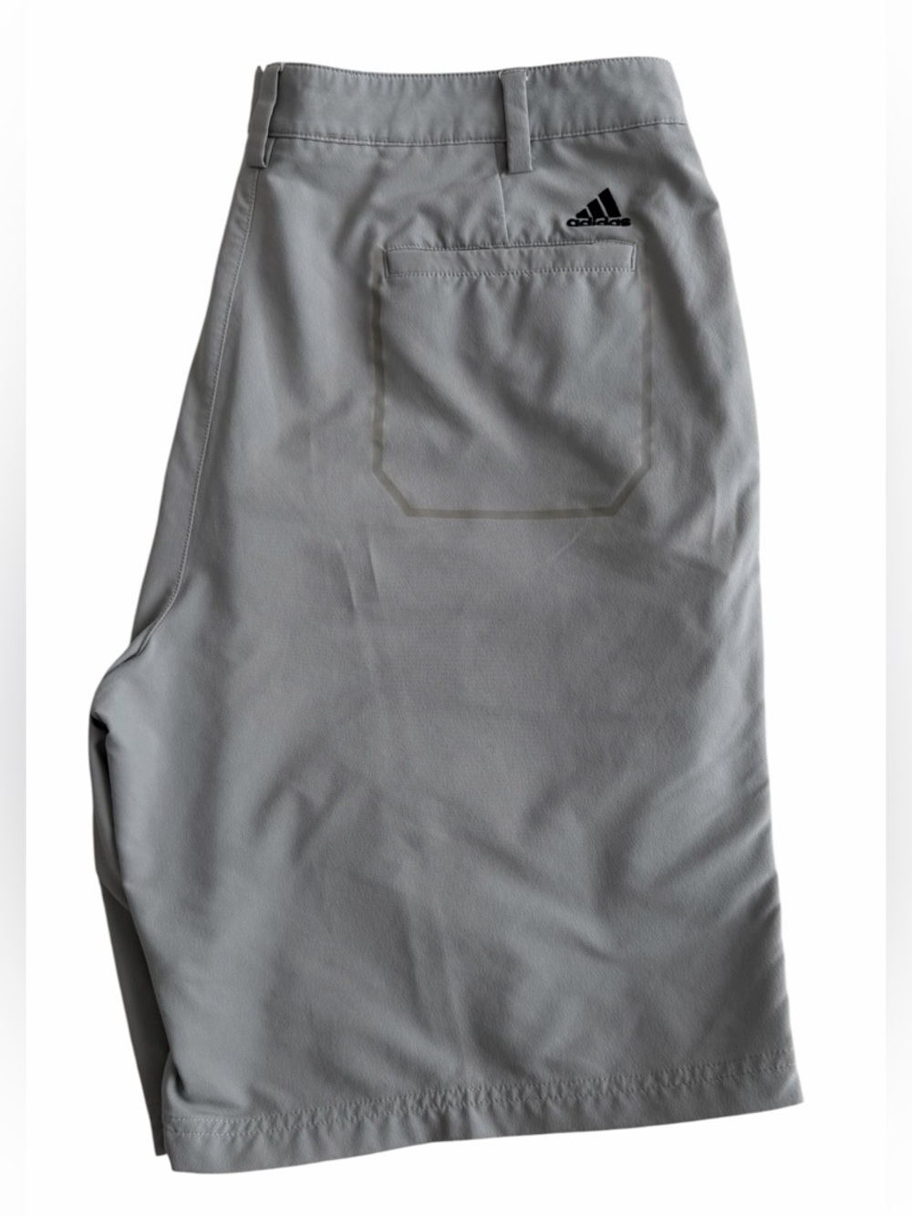 adidas Men's Light Gray Flat Front Performance Shorts (002)